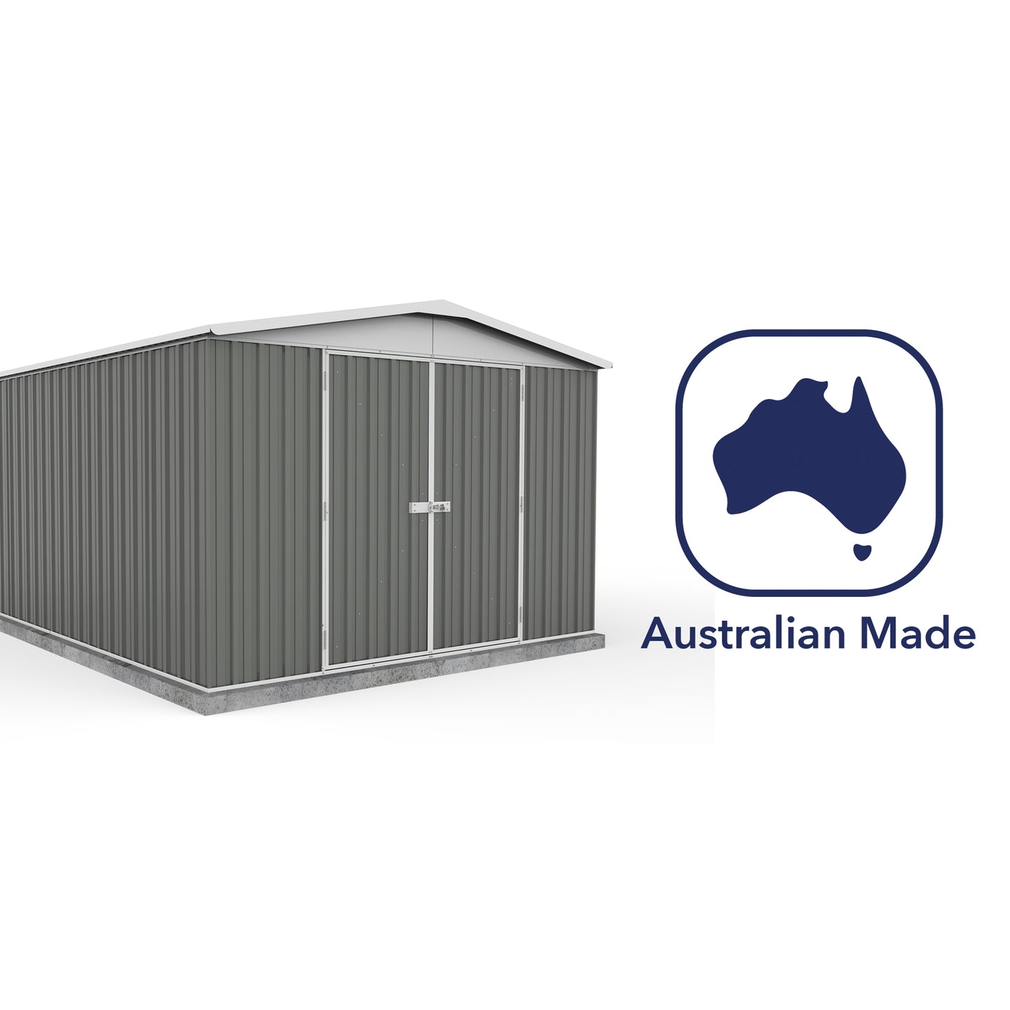 Mercia Absco 10 x 12 Woodland Grey Regent Easy Build Apex Metal Shed