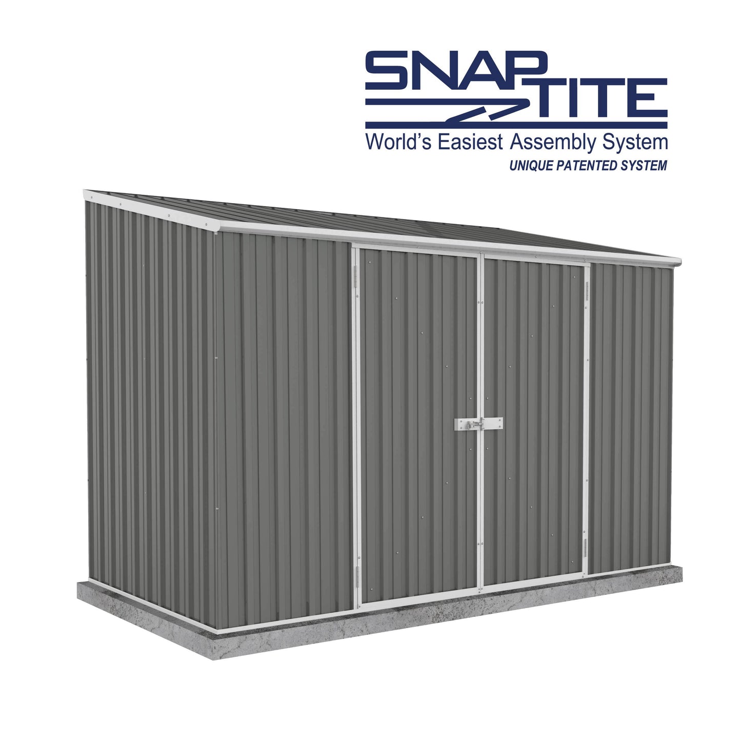 Mercia Absco 10 x 5 Woodland Grey Easy Build Pent Metal Shed