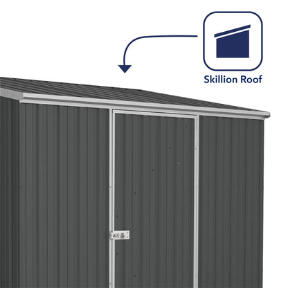 Mercia Absco 7' 5 x 5 Monument Grey Easy Build Pent Metal Shed