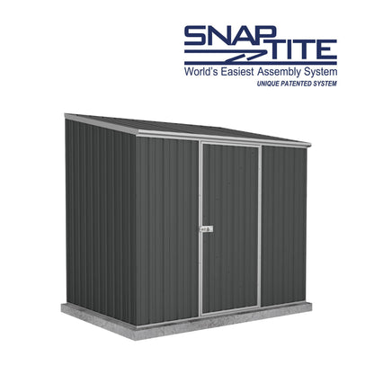 Mercia Absco 7' 5 x 5 Monument Grey Easy Build Pent Metal Shed