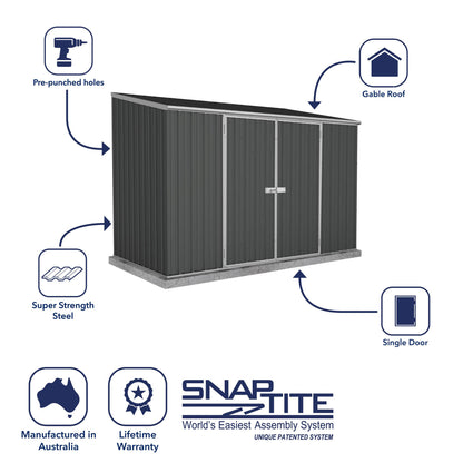 Mercia Absco 10 x 5 Monument Space Saver Pent Metal Shed