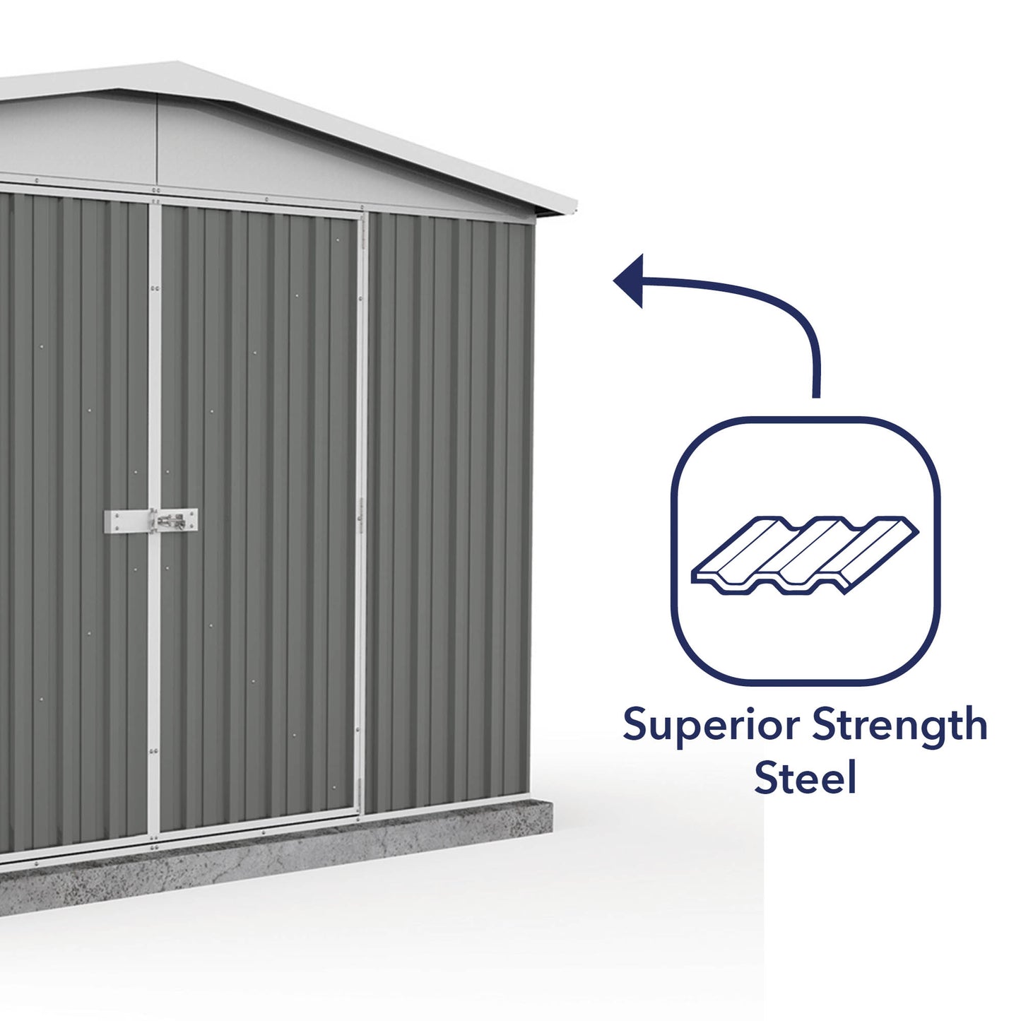 Mercia Absco 10 x 5 Woodland Grey Regent Metal Shed