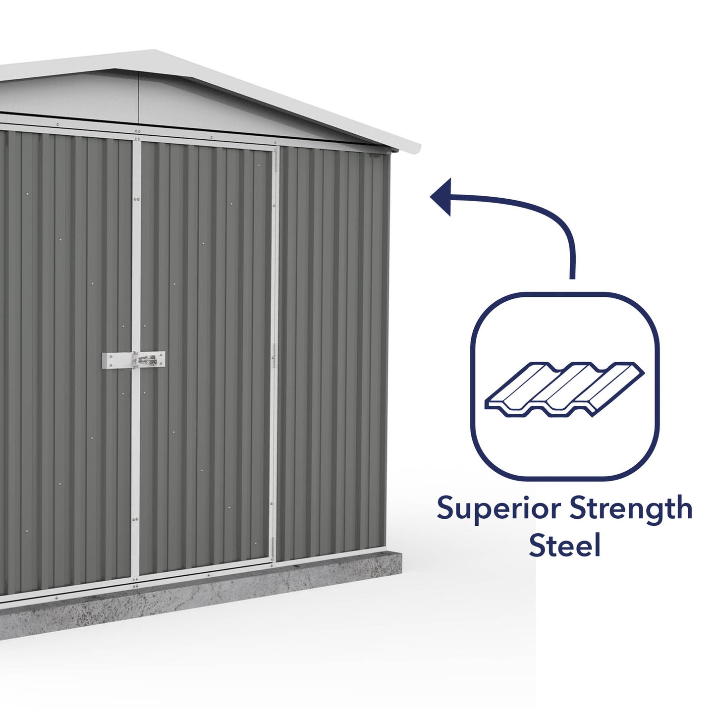 Mercia Absco 10 x 7 Woodland Grey Regent Metal Shed