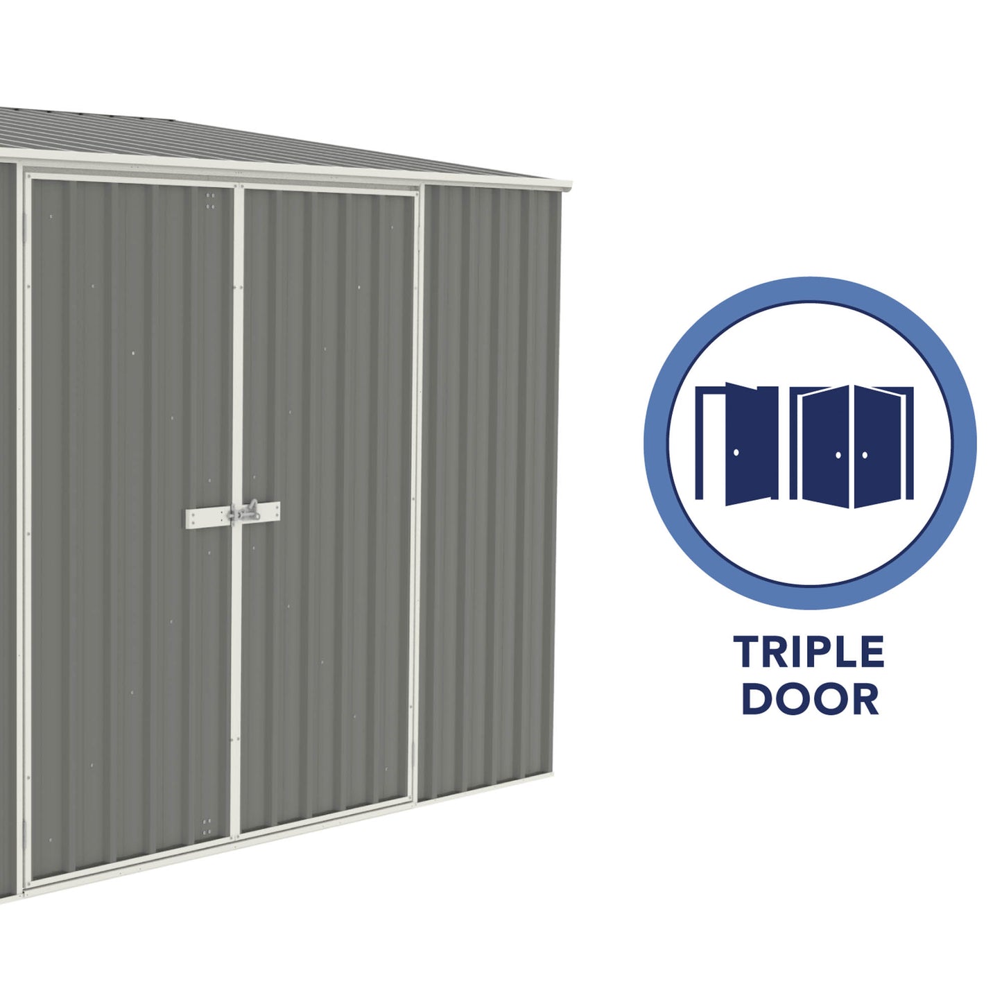 Mercia Absco 10 x 5 Woodland Grey Metal Bike Shed