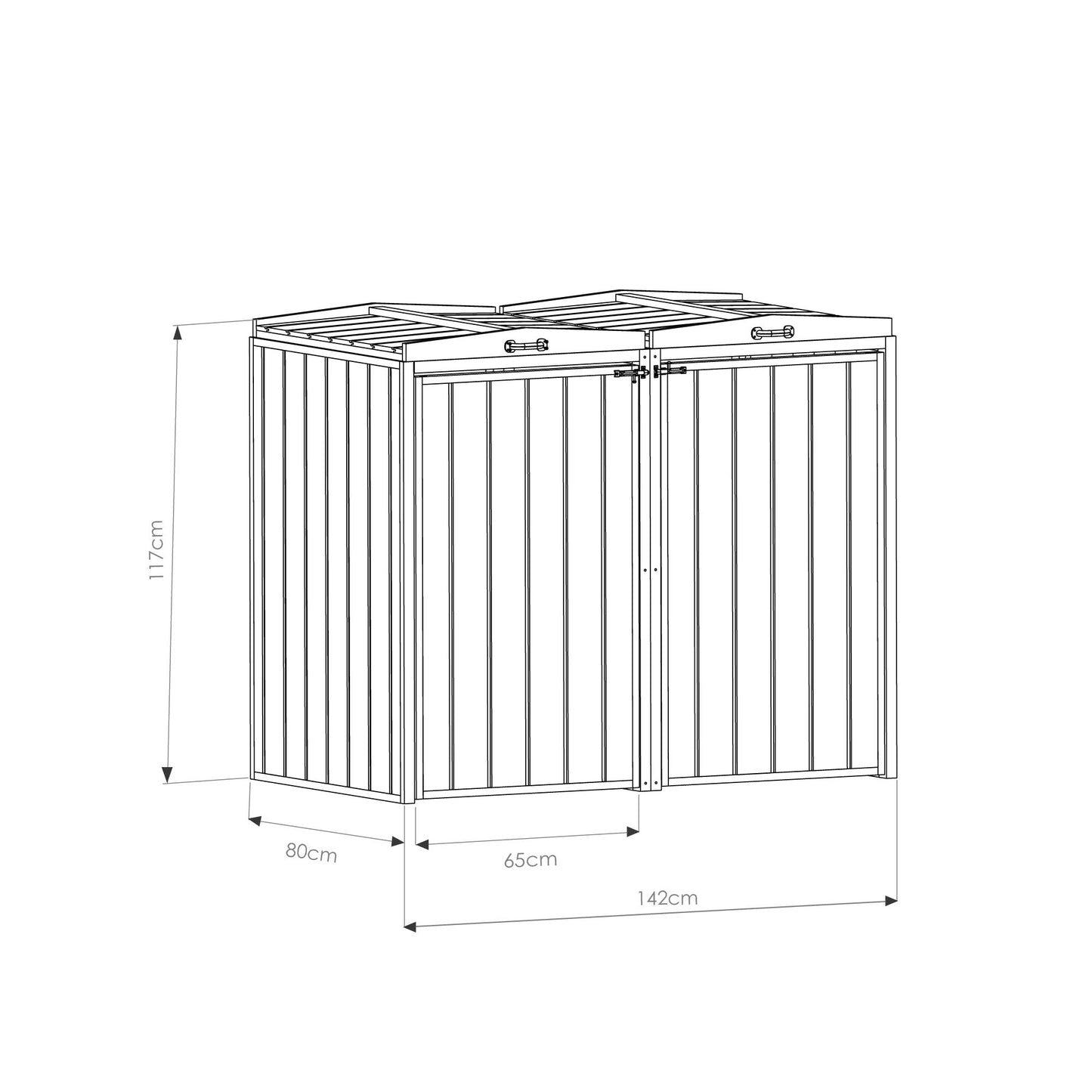 Mercia Pressure Treated Premium Double Bin Store