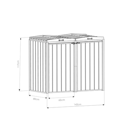 Mercia Pressure Treated Premium Double Bin Store