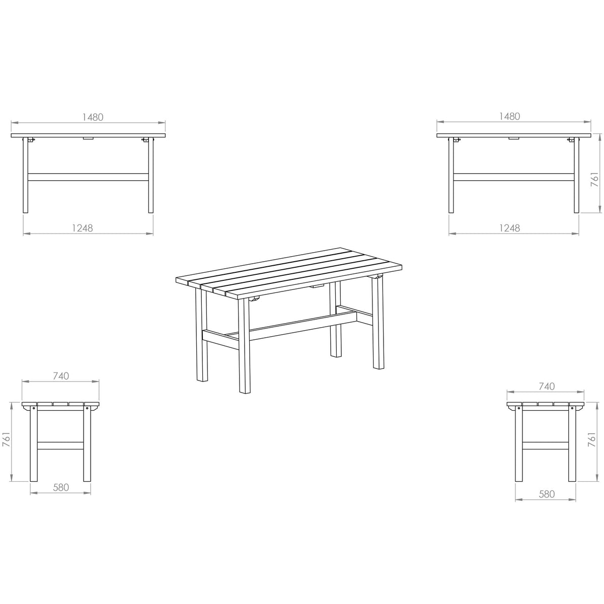 Mercia Carlton Premium Garden Table