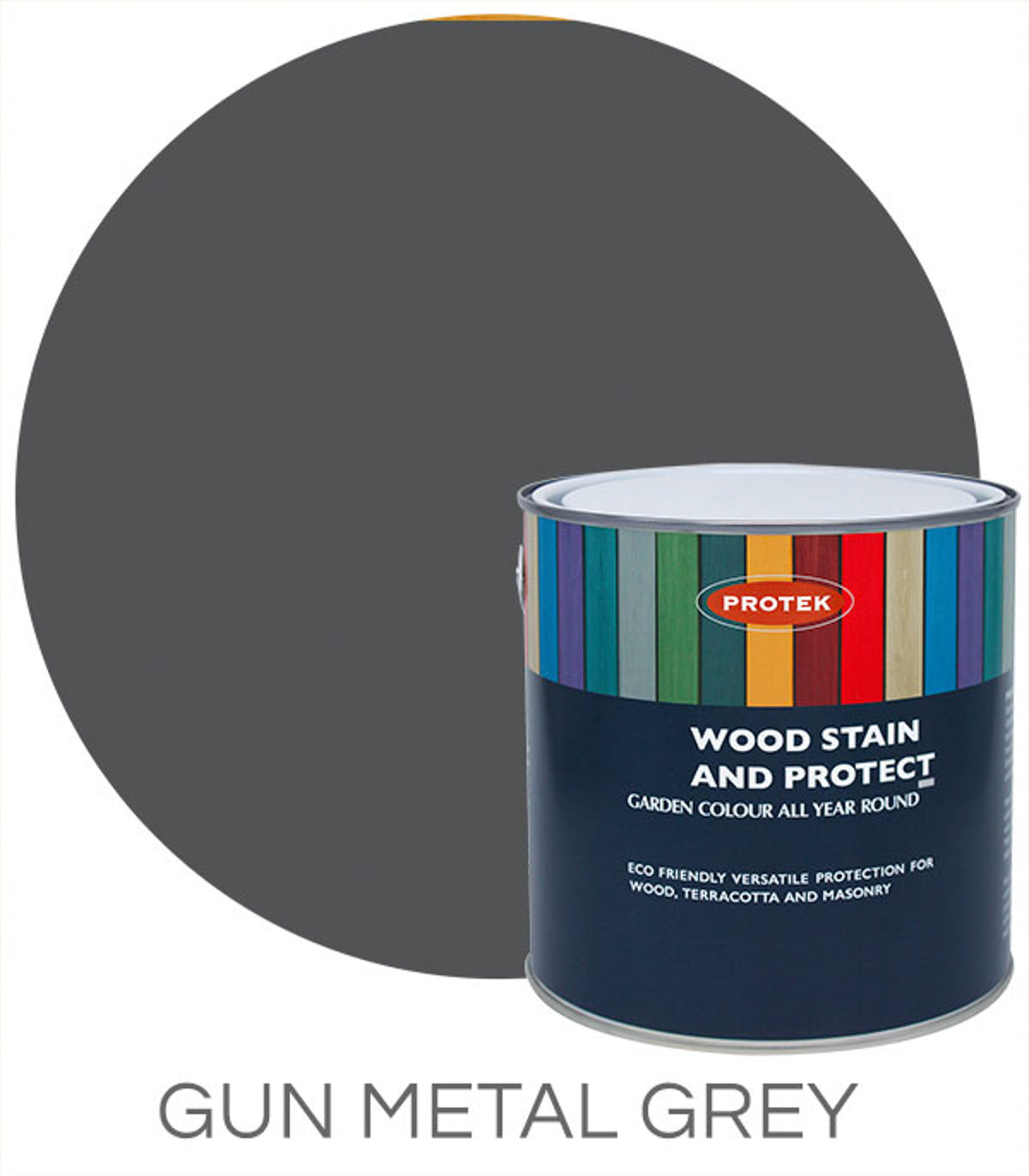 Mercia Protek Wood Stain & Protector 5L - Gun Metal Grey