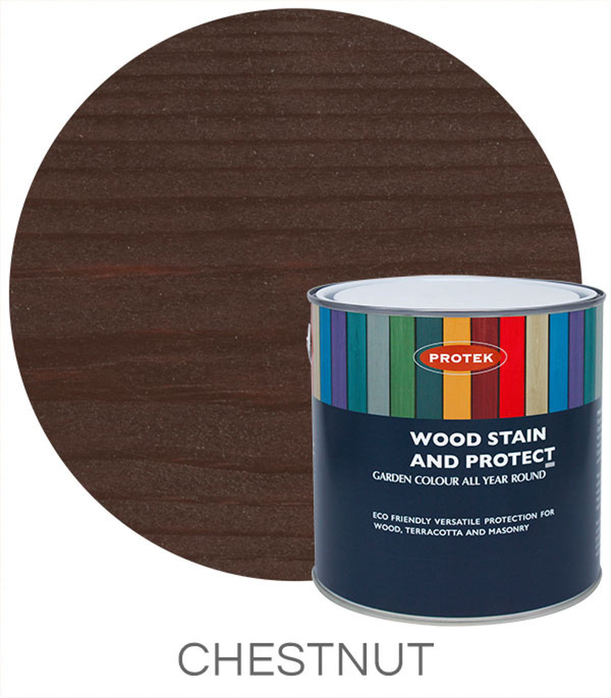 Mercia Protek Wood Stain & Protector 5L - Chestnut