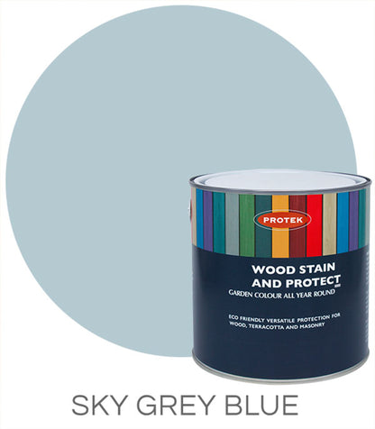 Mercia Protek Wood Stain & Protector 5L - Sky Grey Blue