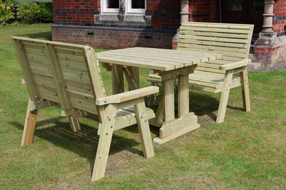 Churnet Valley Ergo 4 Seat Compact Set - 2Xb 120X90 Table