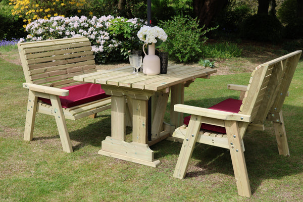 Churnet Valley Ergo 4 Seat Compact Set - 2Xb 120X90 Table