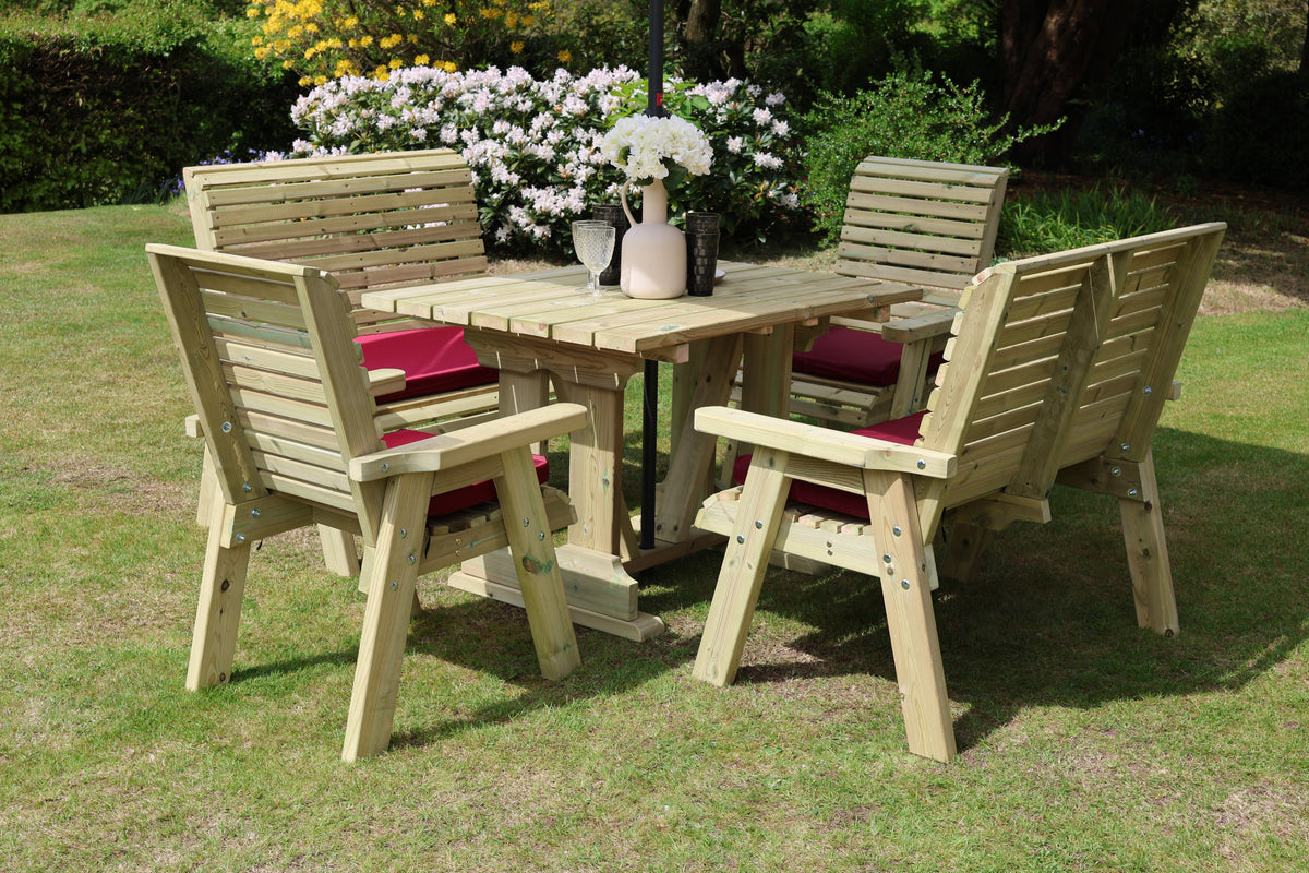 Churnet Valley Ergo 6 Seat Compact Set - 2Xc 2Xb 120X90 Table