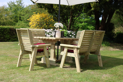 Churnet Valley Ergo 6 Seat Compact Set - 2Xc 2Xb 120X90 Table