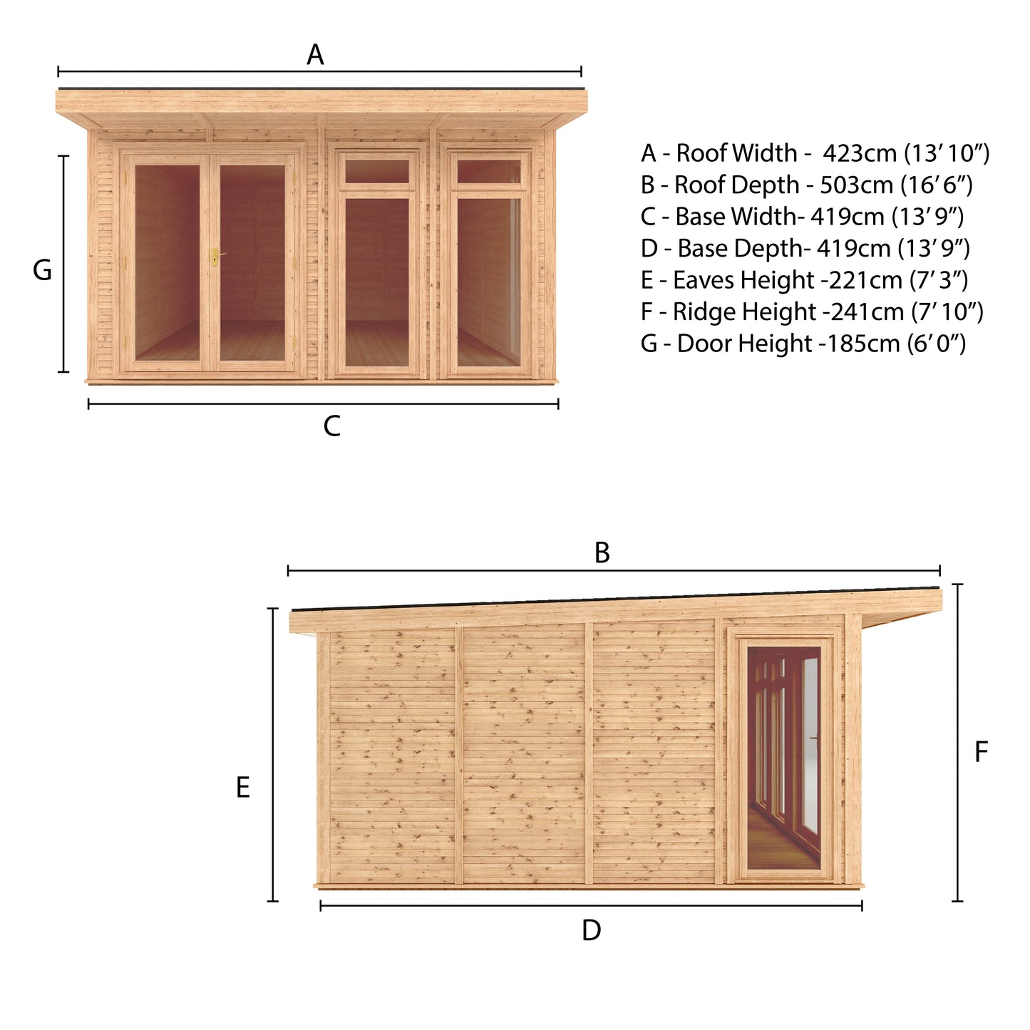 Mercia Sherwood Edwinstowe 4m x 4m Insulated Garden Room