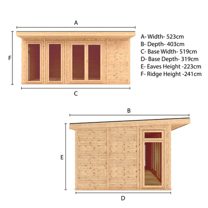 Mercia Sherwood Edwinstowe 5m x 3m Insulated Garden Room