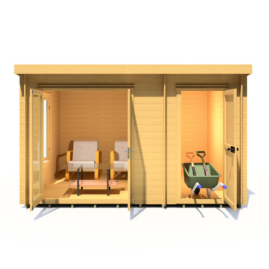 Shire Elm 10x12 19mm Log Cabin