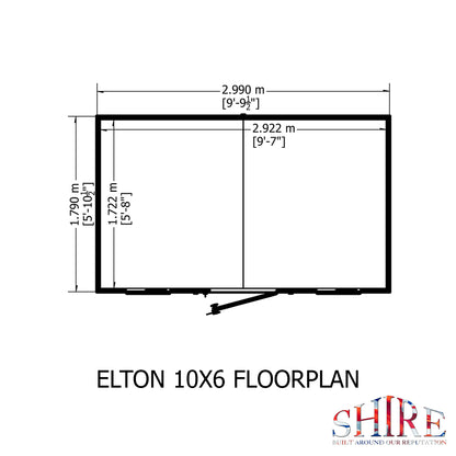 Shire Elton 10x6 Loglap