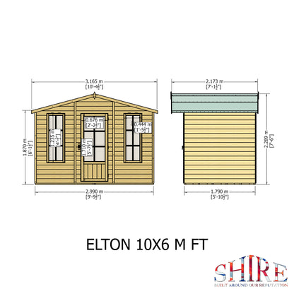 Shire Elton 10x6 Loglap