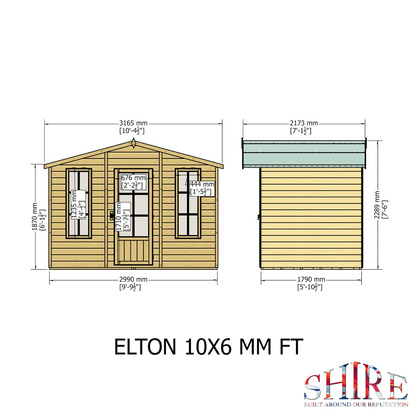 Shire Elton 10x6 Loglap