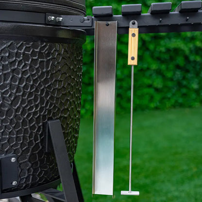 GRLLR Ember Pro Shiny Black Kamado BBQ with Trolley