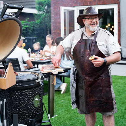 GRLLR Ember Pro Shiny Black Kamado BBQ with Trolley