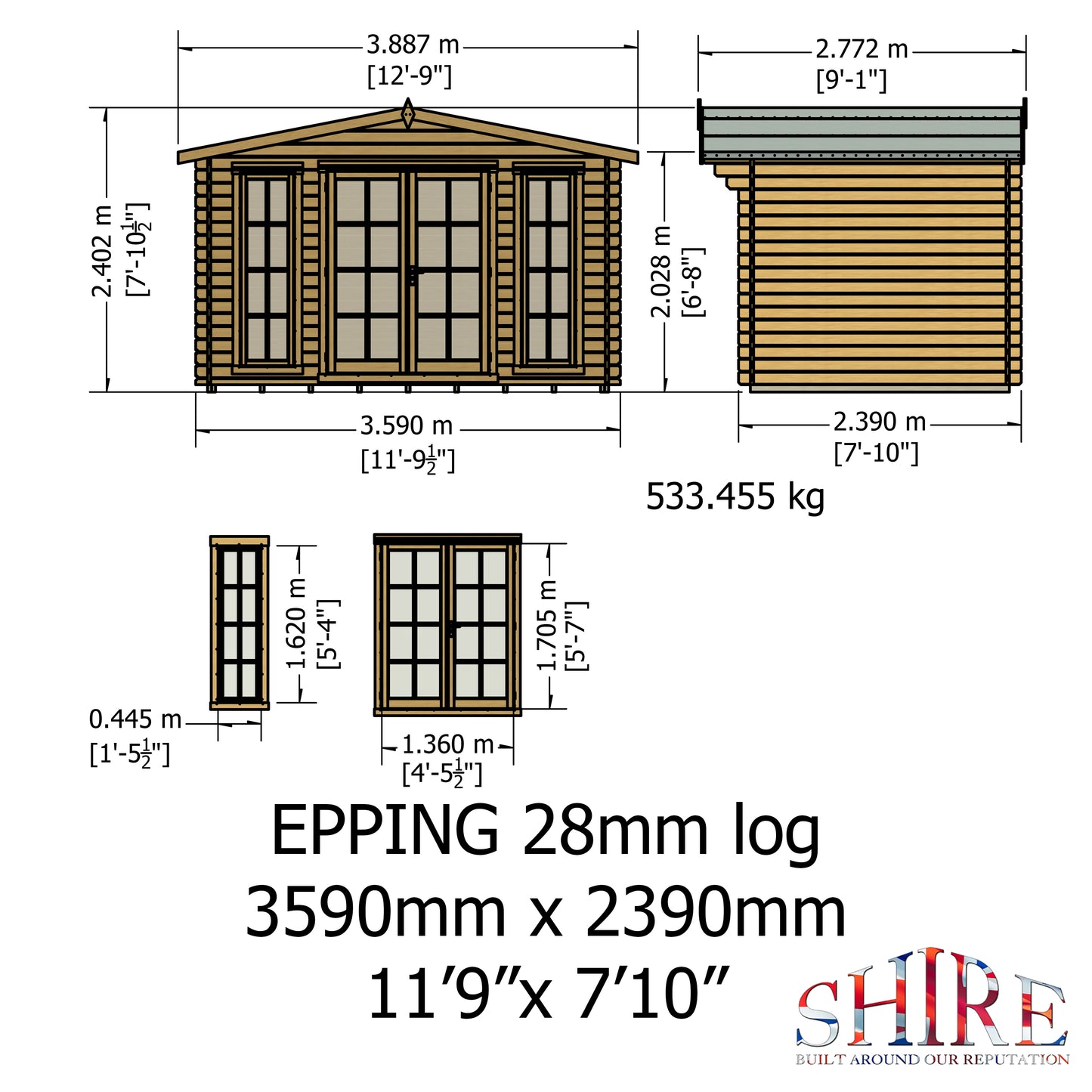 Shire Eppings 12x8