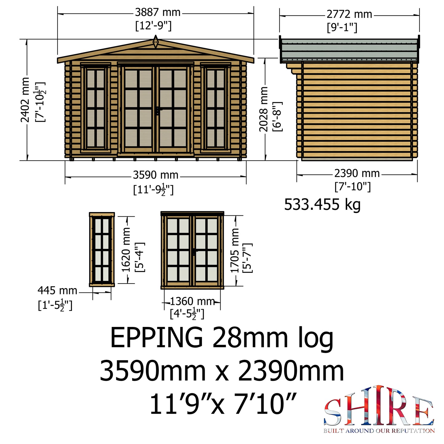 Shire Eppings 12x8