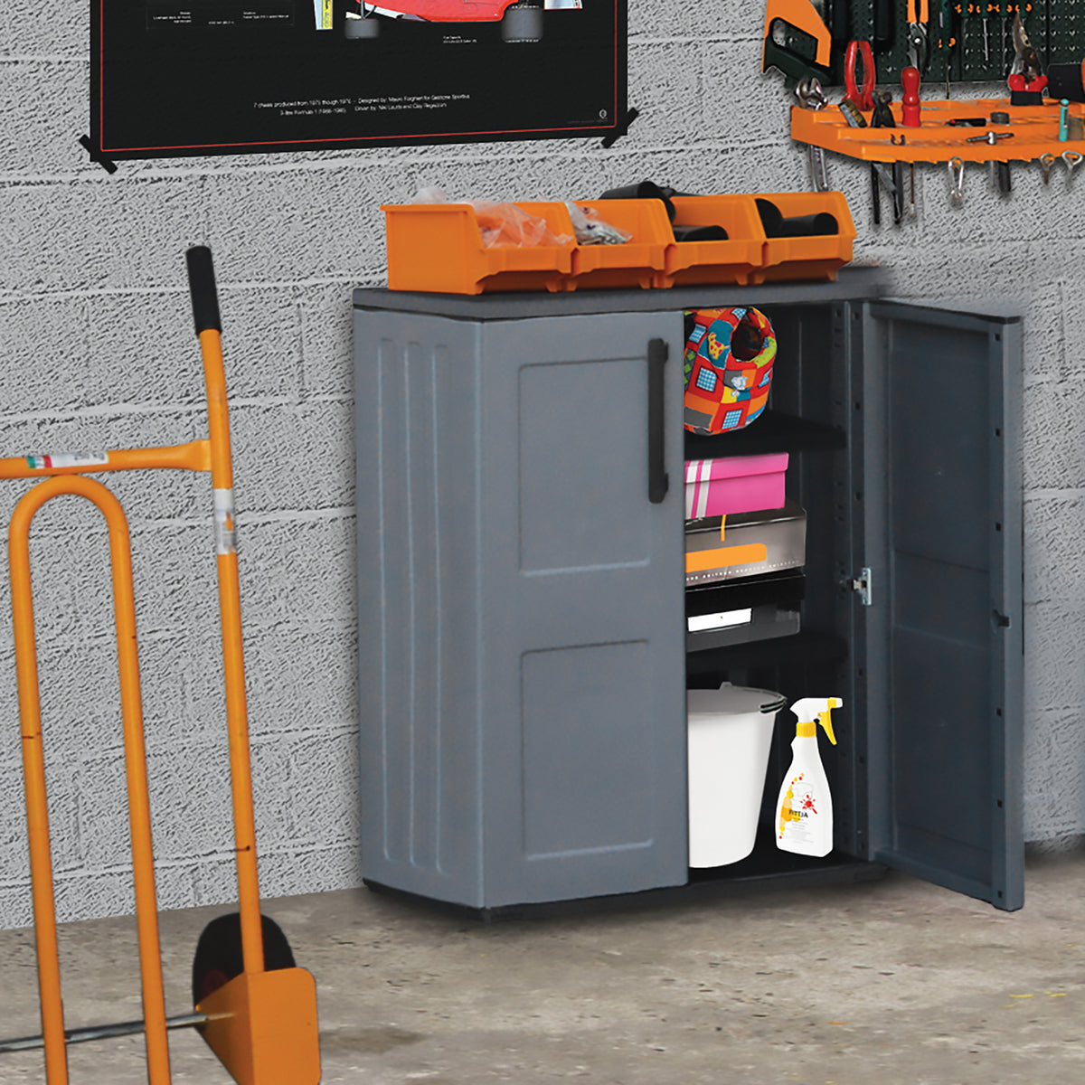 Shire Mid Storage Cupboard with Shelves