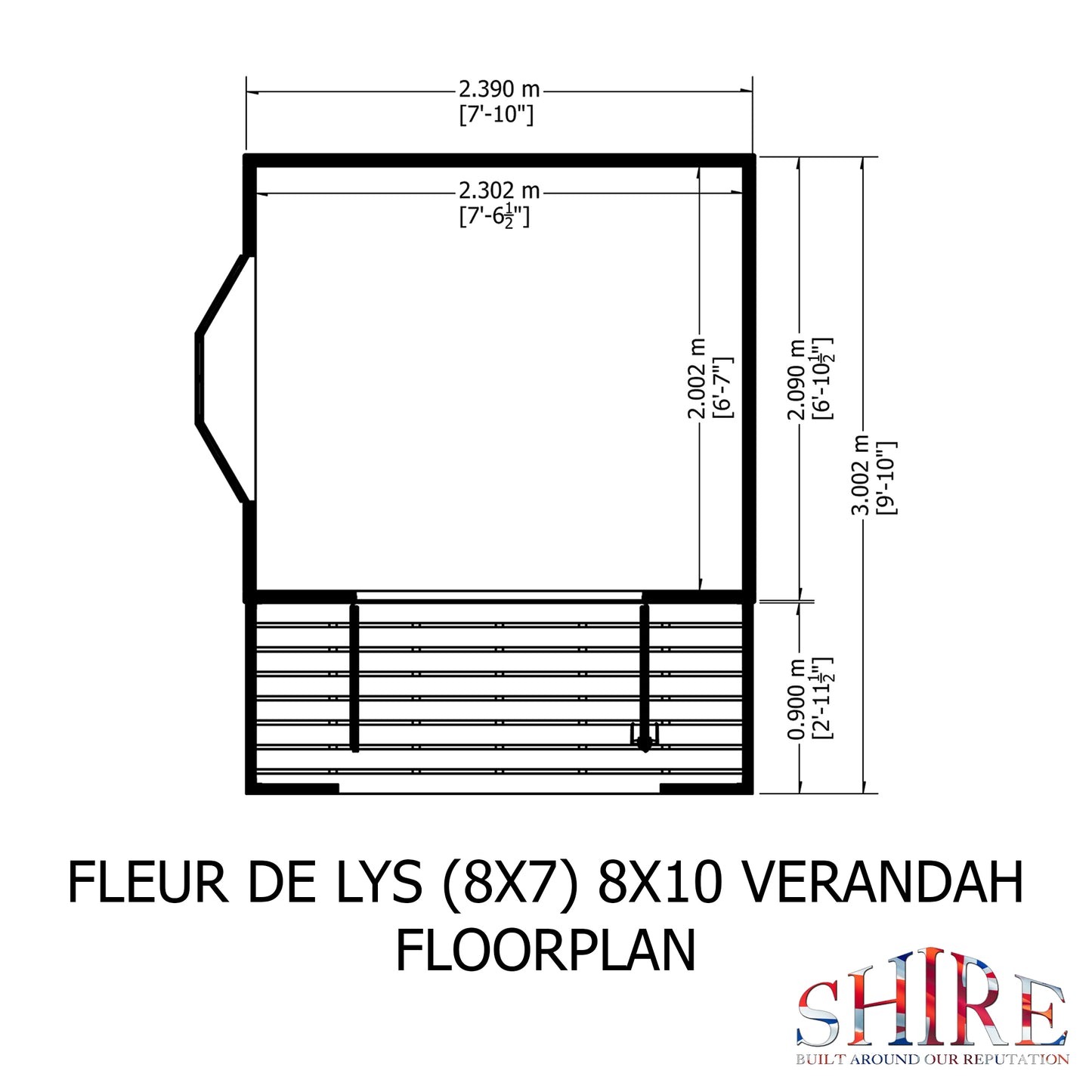 Shire Fleur De Lys 8x10 Shiplap