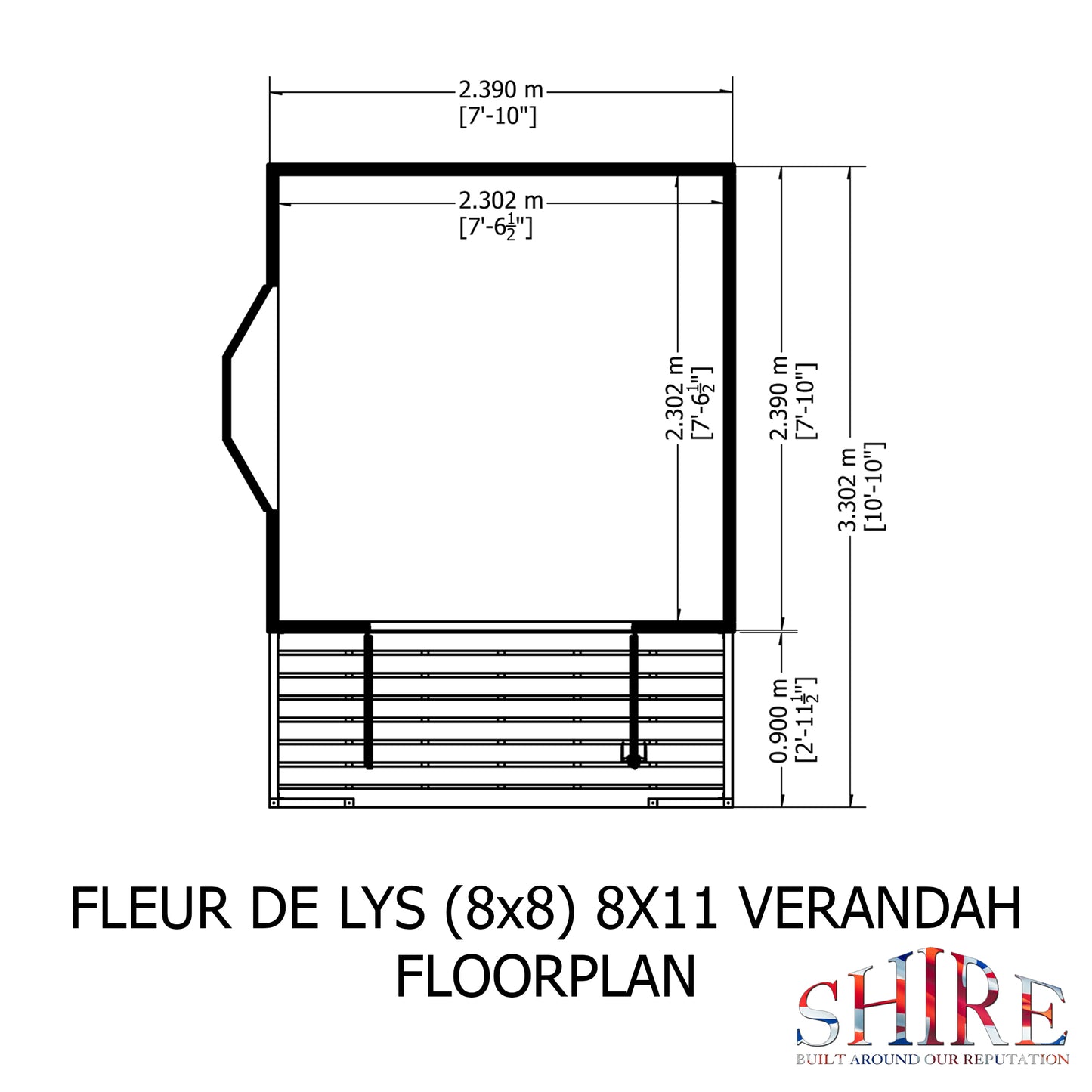 Shire Fleur De Lys 8x11 Shiplap