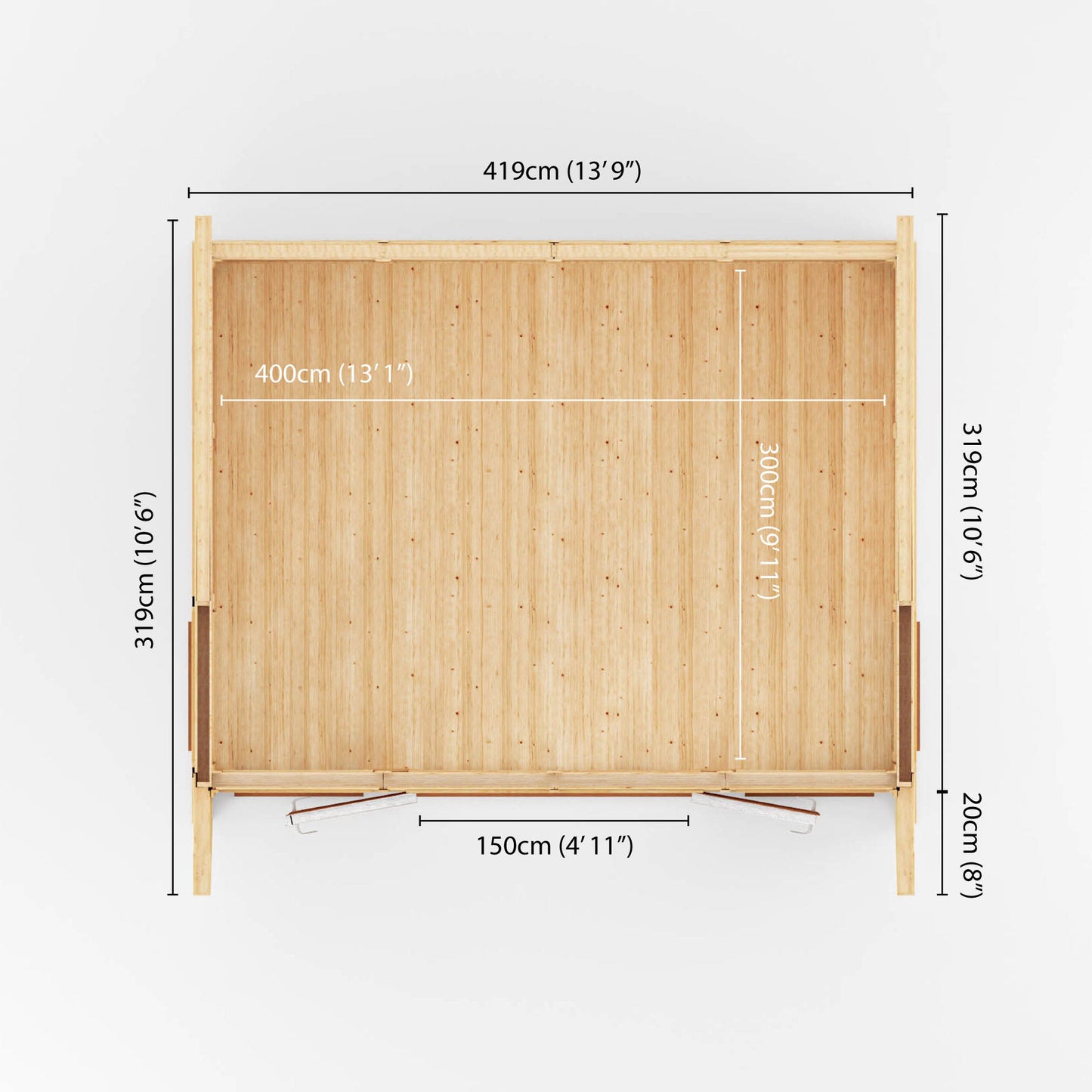 Mercia Sherwood Harlow 4m x 3m Insulated Garden Room - (UPVC Windows & Doors) - Oak