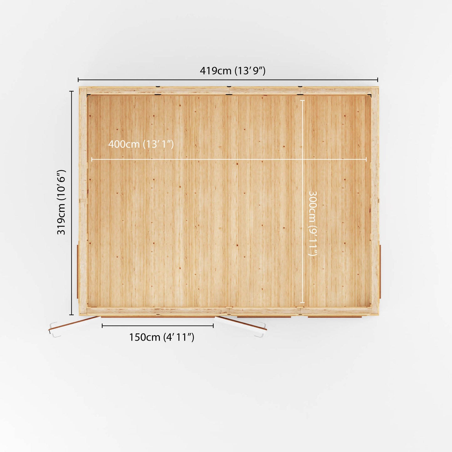 Mercia Sherwood Rufford 4m x 3m Insulated Garden Room - (UPVC Windows & Doors) - Oak