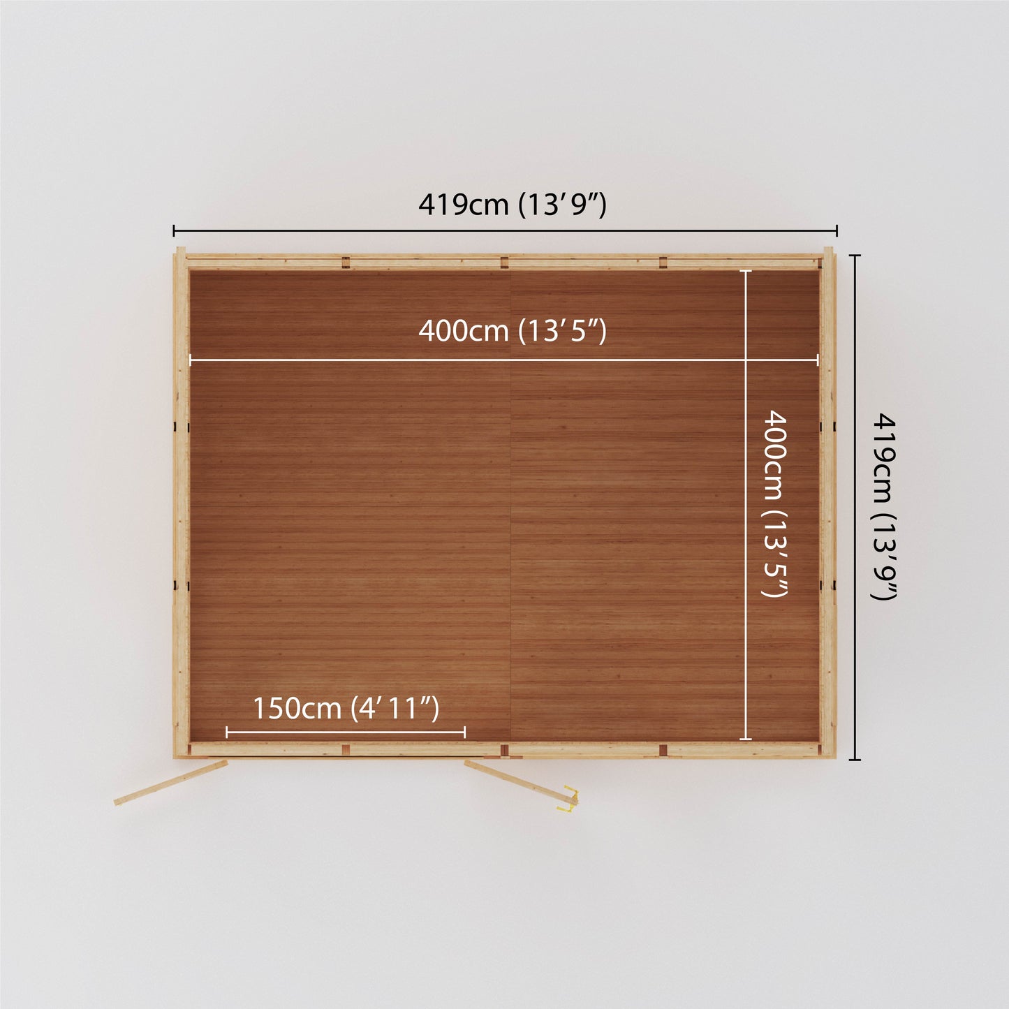 Mercia Sherwood Rufford 4m x 4m Insulated Garden Room - (UPVC Windows & Doors) - Oak