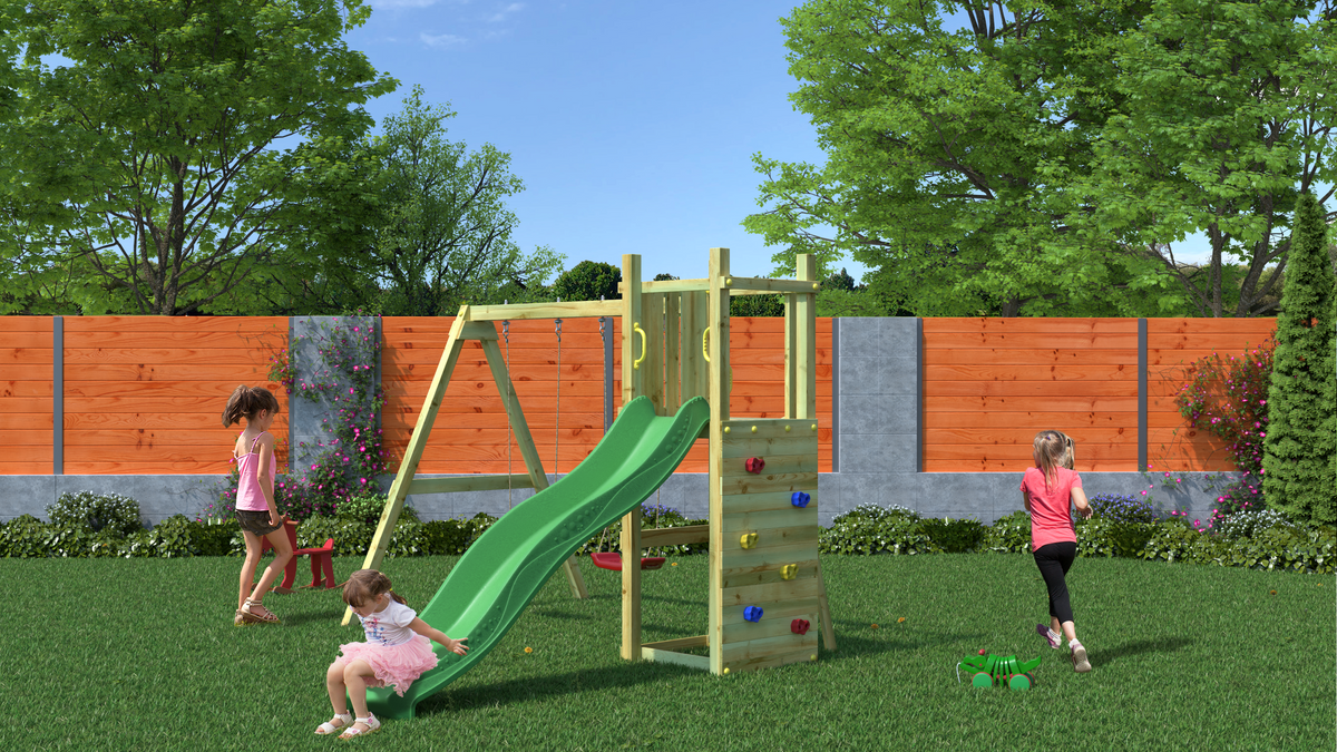 Shire Rumble Ridge Rock Wall with double swing Funny 3 Double Swing)