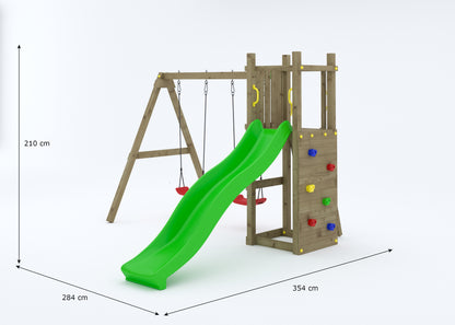 Shire Rumble Ridge Rock Wall with double swing Funny 3 Double Swing)
