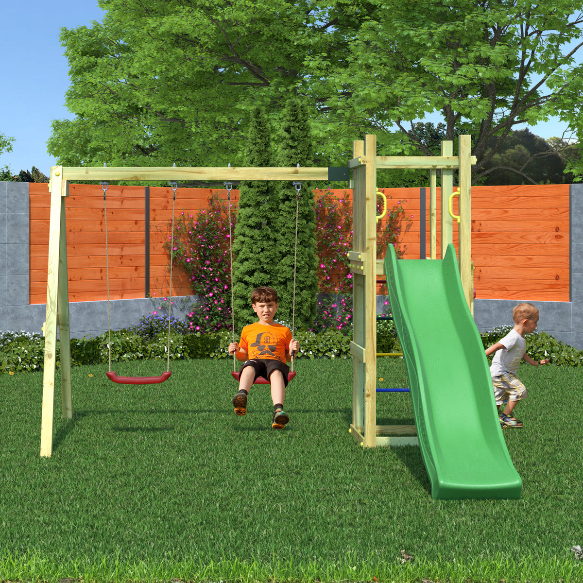 Shire Rumble Ridge Rock Wall with double swing Funny 3 Double Swing)