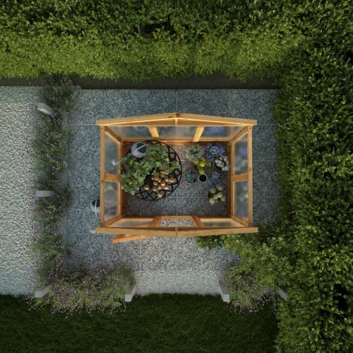Mercia 4 x 4 Woodsman Apex Greenhouse - Glass