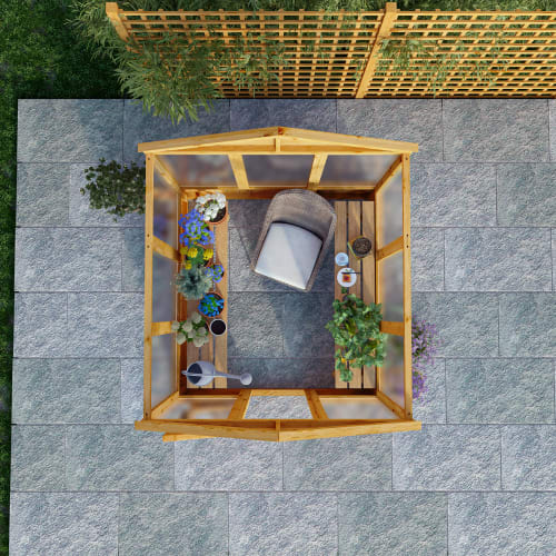 Mercia 6 x 6 Woodsman Apex Greenhouse - Polycarbonate