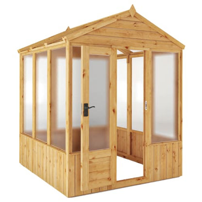 Mercia 6 x 6 Woodsman Apex Greenhouse - Polycarbonate