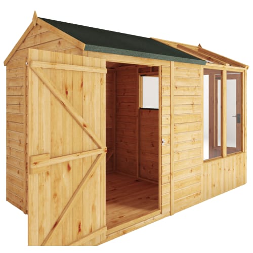Mercia 10 x 6 Woodsman Combi Greenhouse Shed - Styrene