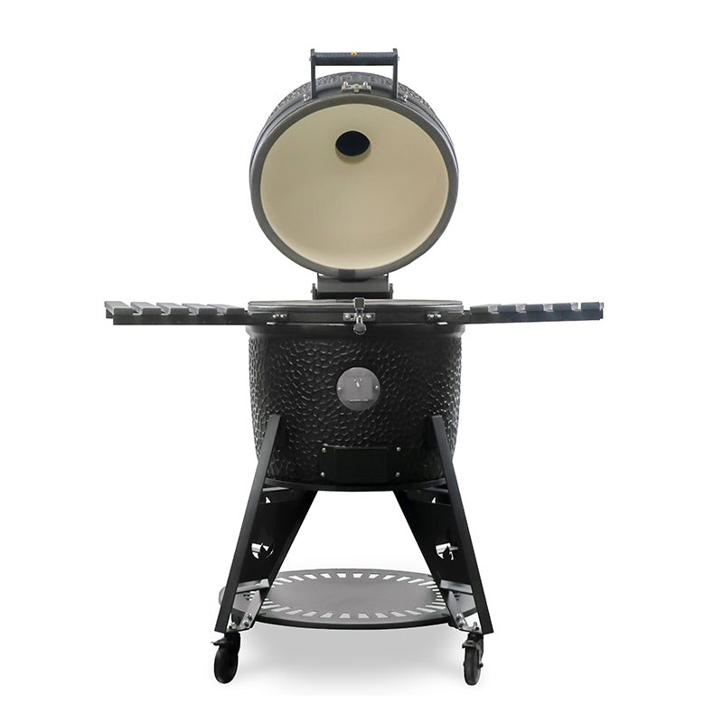 GRLLR Ember Pro Shiny Black Kamado BBQ with Trolley