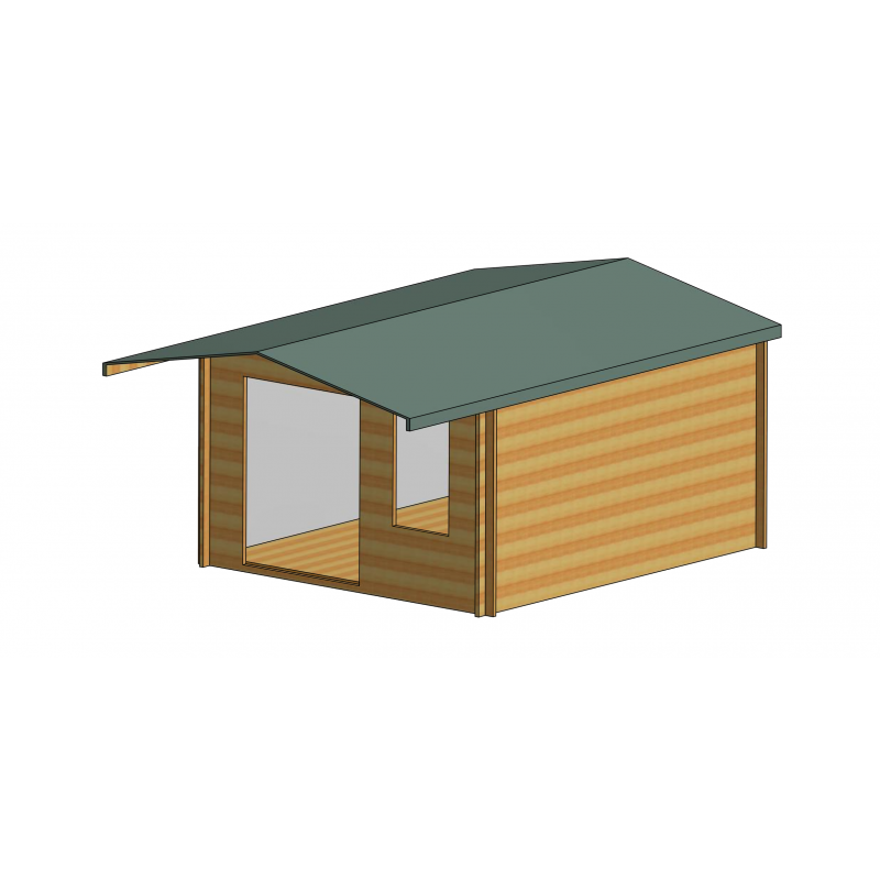 Shire Glenmore 12Gx14 Log Cabin (28mm - 70mm Logs)
