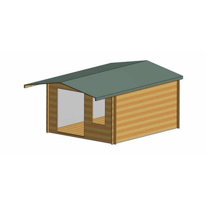 Shire Glenmore 12Gx14 Log Cabin (28mm - 70mm Logs)
