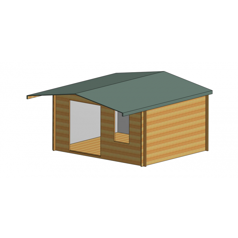 Shire Glenmore 14Gx12 Log Cabin (28mm - 70mm Logs)