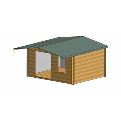 Shire Glenmore 14Gx12 Log Cabin (28mm - 70mm Logs)