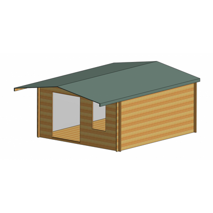 Shire Glenmore 16Gx14 Log Cabin (28mm - 70mm Logs)