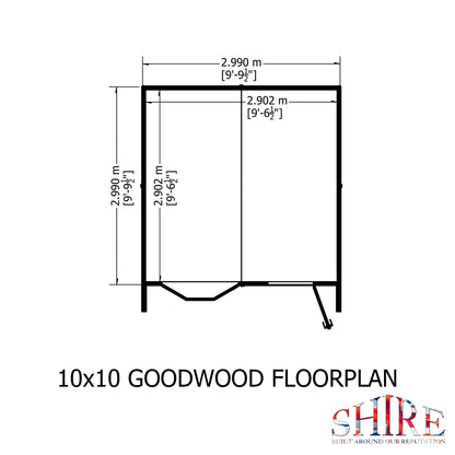 Shire Goodwood 10x10 Loglap Style C