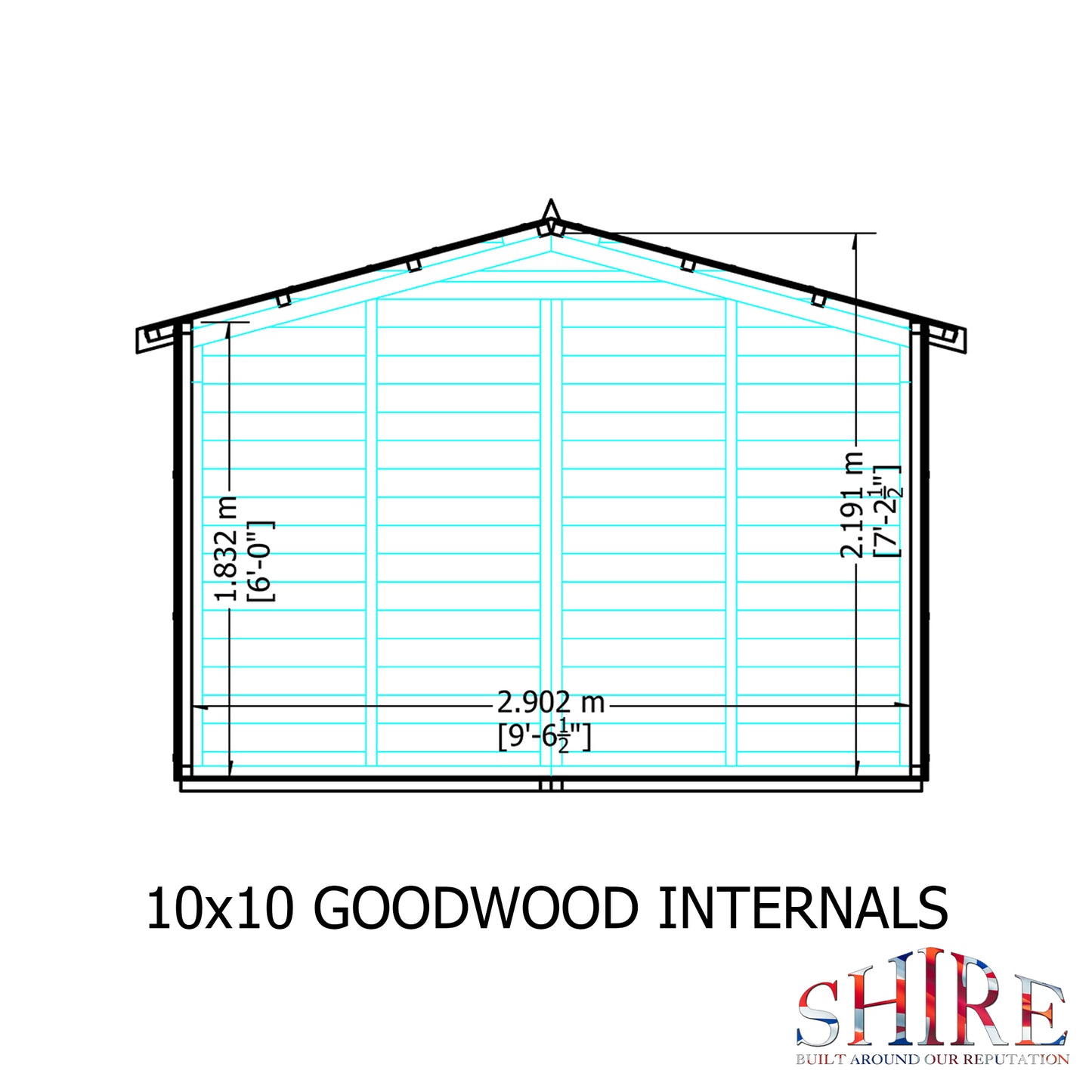 Shire Goodwood 10x10 Loglap Style C