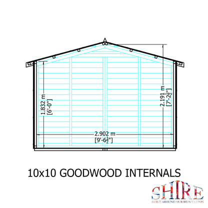 Shire Goodwood 10x10 Loglap Style C